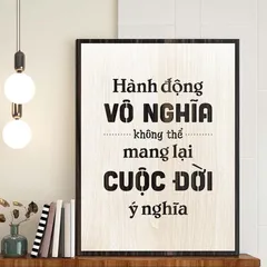 Tranh gỗ 3D cắt lớp – Hành động vô nghĩa không thể mang lại cuộc đời có nghĩa,là lời nhắc thức tỉnh những ai đang bận