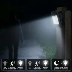 Đèn LED Kẹp Năng Lượng Mặt Trời Cảm Biến Chuyển Động ZJ