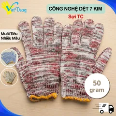 10 Đôi Găng Tay Muối Tiêu Len Việt Dương Dày Dặn Bảo Hộ Lao Động Và Bốc Xếp - GD7KIM