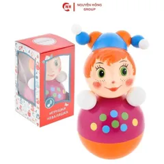 Lật đật nhựa chú hề ngũ sắc 220mm Kotovski nhập khẩu Nga đồ chơi sưu tầm