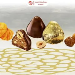 Kẹo socola nhân đậu phộng và hạt phỉ 250g Autum Waltz nhập khẩu Nga chocolate thơm ngon ăn vặt