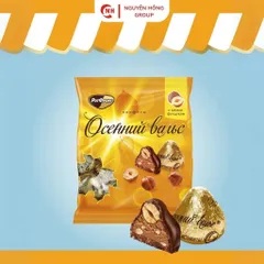 Kẹo socola nhân đậu phộng và hạt phỉ 250g Autum Waltz nhập khẩu Nga chocolate thơm ngon ăn vặt