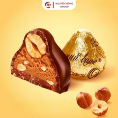 Kẹo socola nhân đậu phộng và hạt phỉ 250g Autum Waltz nhập khẩu Nga chocolate thơm ngon ăn vặt