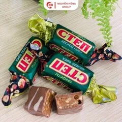 Kẹo socola cten xanh nhân hạt phỉ nhập khẩu Nga snack chocolate thơm ngon ăn vặt
