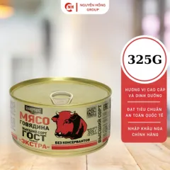 Thịt bò hộp 325g Glavproduct nhập khẩu Nga thơm ngon food đồ ăn