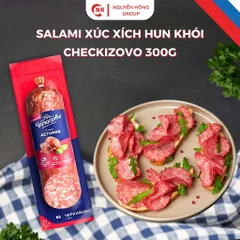 Salami xúc xích hun khói Checkizovo 300g, Salami giò hun khói nhập khẩu Nga, Nguyễn Hồng