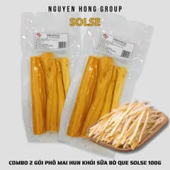 Combo 2 gói 100g phô mai hun khói mặn sữa bò que SOLSE 100g phomai ăn vặt xé sợi cheeze