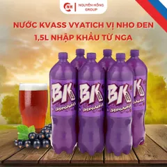 Nước Kvass Vyatich vị nho đen 1,5L Nhập Khẩu Từ Nga đặc sản thơm ngon