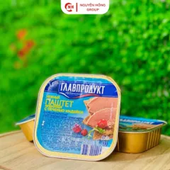Pate gan gà tây hộp nhôm Glavproduct 95g nhập khẩu Nga thơm ngon thức ăn