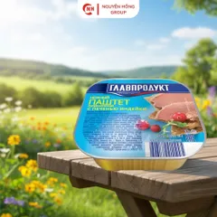 Pate gan gà tây hộp nhôm Glavproduct 95g nhập khẩu Nga thơm ngon thức ăn