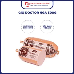 Giò Nga doctor ăn liền nhập khẩu chính hãng từ Nga 500g