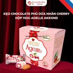 Kẹo Chocolate phủ dừa nhân cherry Nga hộp 150g Adelle Akkond  nhập khẩu thơm ngon