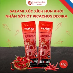 Salami xúc xích hun khói nhân sốt ớt Picachos Ddjika 40g Remit Nga Food Thức Ăn