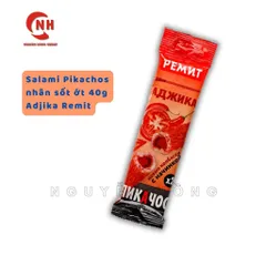 Salami xúc xích hun khói nhân sốt ớt Picachos Ddjika 40g Remit Nga Food Thức Ăn