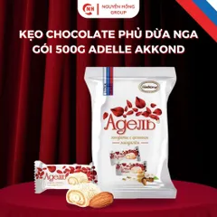 Kẹo Chocolate phủ dừa Nga gói 500g Adelle Akkond  nhập khẩu thơm ngon