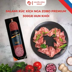 Xúc xích xông khói, giò Salami Nga gà, heo nhập khẩu chính hãng Zobo 225g, 300g, 350g