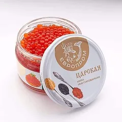 Trứng cá đỏ muối đặc biệt Tsar nhập khẩu chính hãng Nga giàu dinh dưỡng sử dụng trực tiếp hộp 220g