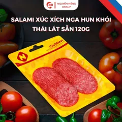 Xúc xích xông khói, Salami cắt lát nhập khẩu chính hãng Nga 120g - Nguyễn Hồng Official