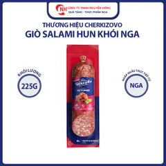 Xúc Xích hun khói Salami 225g, giò salami hun khói nhập khẩu Nga 225g, Nguyễn Hồng