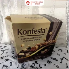 Kẹo phủ socola với nhân socola hạt 150g Konfesta Nhập Khẩu Nga
