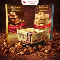 Kẹo phủ socola với nhân socola hạt 150g Konfesta Nhập Khẩu Nga
