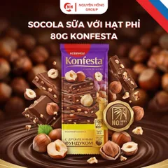 Socola sữa với hạt phỉ 80g Konfesta Nhập Khẩu Nga