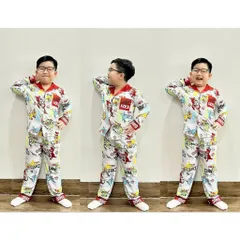 12-45kg A559 Bộ pijama bé trai vải thun lạnh mềm mịn mát họa tiết hoạt hình siêu đẹp
