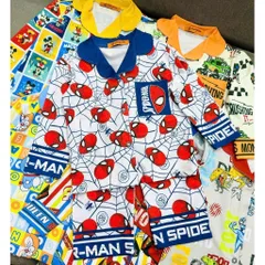12-45kg A559 Bộ pijama bé trai vải thun lạnh mềm mịn mát họa tiết hoạt hình siêu đẹp