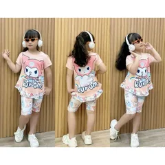 Sét Bộ Ngố Bèo Bé Gái Size Đại 10-42kg, Đồ Bộ Bé Gái Vải Thun Lạnh Loại 1 in Hoạt Hình Hot Trend