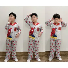 12-45kg A708 Bộ pijama bé trai vải thun lạnh mềm mịn mát họa tiết hoạt hình siêu đẹp
