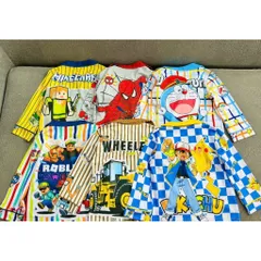 12-45kg A708 Bộ pijama bé trai vải thun lạnh mềm mịn mát họa tiết hoạt hình siêu đẹp