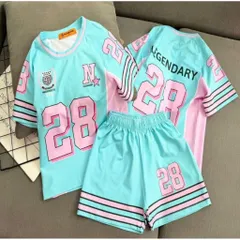 13-49kg H9 Đồ bộ bé gái quần đùi áo tay ngắn thun lạnh họa tiết hoạt hình thể thao siêu cưng