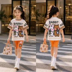13-49kg A928 BỘ THUN LẠNH 3D BÉ GÁI SIZE ĐẠI - Đồ bộ trẻ em, bộ thể thao bé gái