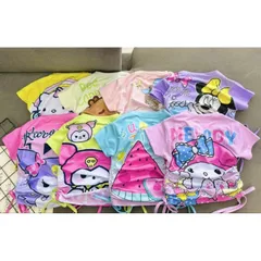 10-40kg Sét Bộ Áo Và Chân Váy Có Quần Trong Cho Bé Gái Size Đại Chất Vải Thun Lạnh loại 1 in Hoạt Hình Hot Trend