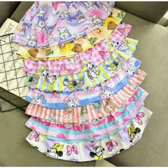 10-40kg Sét Bộ Áo Và Chân Váy Có Quần Trong Cho Bé Gái Size Đại Chất Vải Thun Lạnh loại 1 in Hoạt Hình Hot Trend