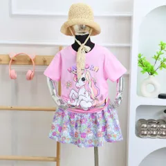 10-40kg H12 Sét áo + chân váy siêu cưng cho bé gái năng động, set áo váy thun cotton VNXK