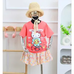 10-40kg H12 Sét áo + chân váy siêu cưng cho bé gái năng động, set áo váy thun cotton VNXK