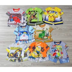 11-45kg A668 BỘ THUN LẠNH 3D BÉ TRAI SIÊU CƯNG- ĐỒ BỘ TRẺ EM