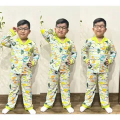 12-45kg A544 Bộ pijama bé trai thun lạnh mềm mịn mát họa tiết hoạt hình đẹp