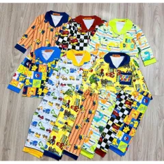 12-45kg A544 Bộ pijama bé trai thun lạnh mềm mịn mát họa tiết hoạt hình đẹp