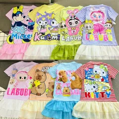 Váy bé gái size đại 12-42 kg, Đầm suông thun lạnh phối voan siêu mịn cho bé gái