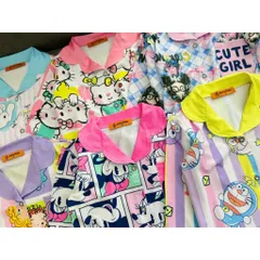 12-45kg A378 Bộ pijama bé gái thun lạnh mềm mịn mát họa tiết hoạt hình đẹp