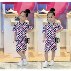 Váy bé gái 10 đến 40kg, đầm thun lạnh in 3D siêu mềm đẹp siêu hot hit