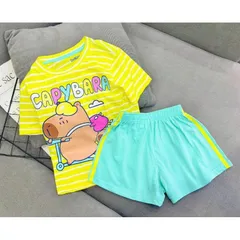 Đồ Bộ Bé Gái Size Đại 11-40kg, Bộ Đùi Bé Gái Vải Thun Cotton in Hoạt Hình Hot Trend mềm mịn mát