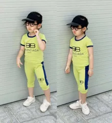 [Thanh lý lẻ size](8-21ký)Bộ lửng dáng thể thao cho bé gái - Đồ bộ trẻ em