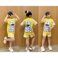 11-45kg Đồ bộ bé gái size đại thun lạnh in hình hoạt hình thể thao dễ thương, bộ thể thao bé gái