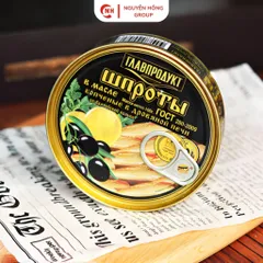 Cá trích baltic ngân dầu 160g Glavproduct nhập khẩu Nga thơm ngon thức ăn