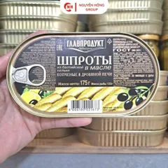 Cá trích hun khói 175g Glavproduct nhập khẩu Nga thơm ngon thức ăn
