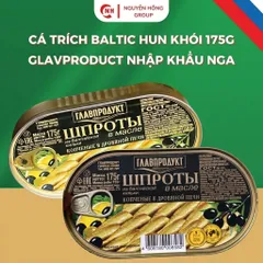 Cá trích hun khói 175g Glavproduct nhập khẩu Nga thơm ngon thức ăn