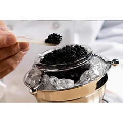 Trứng cá đen muối đặc biệt Tsar nhập khẩu chính hãng từ Nga bổ sung dinh dưỡng sử dụng trực tiếp hộp 220g